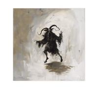 ITADGF Baphomet Dark Academia Gothic Witchcraft Witchy Occult Folklore Macabre Pagan Canvas Poster Wall Art Print Picture Paintings 12x12inch(30x30cm)