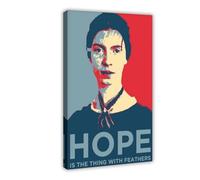 ITADGF Emily Dickinson Hope Is The Thing with Feathers Poetry Verse Fascicle 13 Canvas Poster Bedroom Decor Landscape Decor Gift 12x18inch(30x45cm)