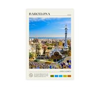 ITADGF Real Photo Barcelona Spain Canvas Poster Wall Art Print Picture Paintings 12x18inch(30x45cm)