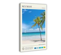 ITADGF Real Photo Key West Florida Canvas Poster Bedroom Decor Landscape Decor Gift 16x24inch(40x60cm)