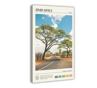 ITADGF Real Photo Zimbabwe Africa Canvas Poster Wall Art Print Picture Paintings 08x12inch(20x30cm)