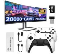 iTaixingLe Retro Games Console, 20,000+ Pre-Loaded Classic Games, 4K HDMI TV Games Stick, 23 Emulators, 2 Wireless Controllers, Plug and Play