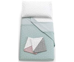 Italbaby 020.1007-003 3-Piece Bed Set Stars Mint Green