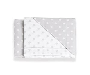 Italbaby 3 Piece Dotted Cot Sheet Set, Light Grey, Multi-Color, One Size