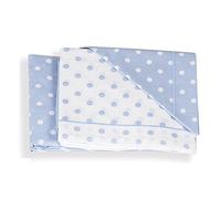 Italbaby 3 Piece Dotted Pram Sheet Set, Light Blue