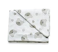 Italbaby 3 Piece Fantasy Cot Sheet Set, Dove Grey