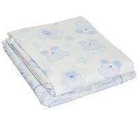 Italbaby 3 Piece Fantasy Cot Sheet Set, Light Blue, Multi-Color, One Size