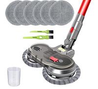 Italdos Motorized Turbo Floor Scrubber Brush Compatible for Dyson V7 V8 V10 V11 V15 Vacuum Lava Polishing Floor Marble Wood Including Microfiber Cloth