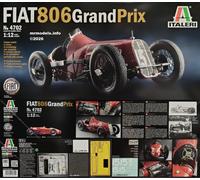 Italeri 1/12 Fiat 806 Grand Prix New Plastic Model Kit Car 4702 Mr Models