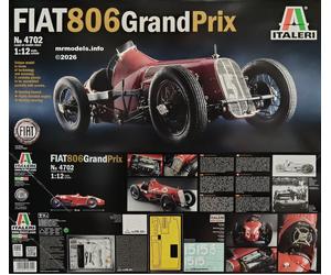 Italeri 1/12 Fiat 806 Grand Prix New Plastic Model Kit Car 4702 Mr Models