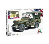 Italeri 1:24-1/24 Willys Jeep MB