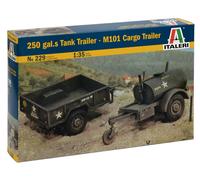 Italeri 1/35 250 gal.s Tank Trailer - M101 Cargo Trailer # 229 - Plastic Mode...
