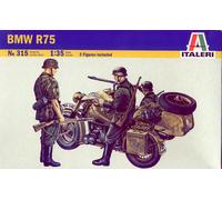 Italeri 1/35 BMW R75 with 3 figures # 315 - Plastic Model Kit