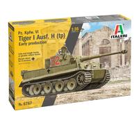 Italeri 1/35 Tiger I Ausf. H Early Production WWII German Tank Model Kit 6767