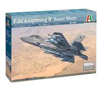 Italeri 1464 F-35A Lightning II CTOL Version(Beast Mode), 1:72 Scale, Model Kit, Plastic Model Kit, Model Making, IT1464