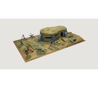 1:72 Italeri Bunker And Accessories Wwii Kit IT6070 Model