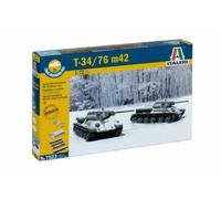 ITALERI 1/72 Scale WW2 Russian T34/76 M42 tank model kits (2 FAST ASSEMBLY)