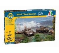 ITALERI 1/72 Scale WW2 US Allied SHERMAN M4A3 75mm tank model kit