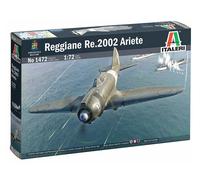 Italeri 1472 1:72 Reggiane Re.2002 Ariete Model Building Kit, Standing Model Building, Crafts, Hobby, Gluing, Plastic Kit, Detailed Tank Kit, Military, Multi-Coloured