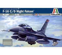 Italeri 188 1/72 Scale Model Aircraft Kit Lockheed Martin F-16C/D Night Falcon