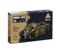 Italeri 25766 1:56 Char B1 Bis Model Building Kit, Stand Model Building, Crafts, Hobby, Gluing, Plastic Kit, Detailed Military Kit, Tank 1:56
