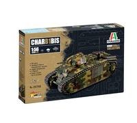 Italeri 25766 1:56 Char B1 Bis Model Building Kit, Stand Model Building, Crafts, Hobby, Gluing, Plastic Kit, Detailed Military Kit, Tank 1:56
