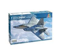 ITALERI -2822 F-22A Raptor, 1:48 Scale, Model Kit, Plastic Modeling, Grey Color, IT2822