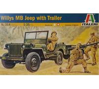 Italeri 314 1/35 Willys MB Jeep with Trailer HELL IN THE PACIFIC