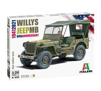 Italeri Plastic Model Kit Willys Jeep MB 1:24 Scale - 80th Anniversary (3635)