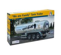 1:24 ITALERI Tank Trailer For Truck We Are Familiy Trasporto Latte Kit IT3911 Mo