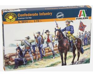 ITALERI, 6014 1/72 Confederate Infantry Johnny Rebs US Civil War ACW 50 Soldiers