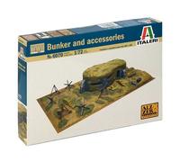 1:72 Italeri Bunker And Accessories Wwii Kit IT6070 Model