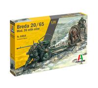 Italeri 6464 Horse Drawn Breda 20 w/Crew 1:35 Plastic Model Kit