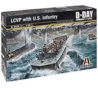 1:35 Italeri Lcvp W/Us Infantry Kit IT6524 Model