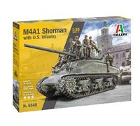 Italeri 1:35 - M4A1 Sherman with 7 Infantry Figures