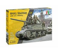 Italeri 1:35 - M4A1 Sherman with 7 Infantry Figures