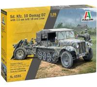 Italeri Sd. Kfz. 10 Demag D7 Half Track Military Vehicle Model Kit Scale 1:35