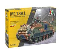 Italeri 6753 1:35 M-113 APC Model Building Kit, Stand Model Building, Crafts, Hobby, Gluing, Plastic Kit, Detailed Tank Kit, Military