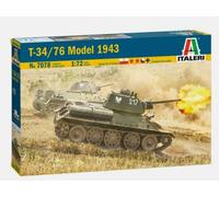 Italeri 7078 Soviet T-34/76 Mod 43 Tank 1:72 Scale Kit
