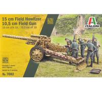 1:72 Italeri 15Cm Field Howitzer 10,5Cm Field Gun Kit IT7082 Model