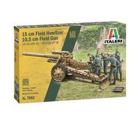 1:72 Italeri 15Cm Field Howitzer 10,5Cm Field Gun Kit IT7082 Model