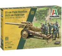 1:72 Italeri 15Cm Field Howitzer 10,5Cm Field Gun Kit IT7082 Model