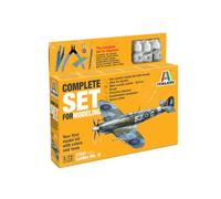 Italeri 72007 Spitfire Mk.IX, 1:72 Scale, Plastic Full Model Kit/Plastic Model Assembly with Accessories