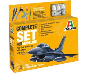 Italeri 72009 1/72 F-16 C/D Night Falcon Complete Set Plastic Model Kit