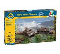 Italeri 7518 1:72 M4A3 Sherman 75mm x 2 Fast Assembly Kits