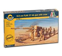 ITALERI 7512 1:72 8.8 cm. FLAK 37 AA Gun - FAST ASSEMBLY and 8 figures