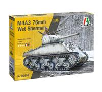 Italeri 96440 M4A3 76mm Wet Sherman, 1:35 Scale, Plastic Model Kit/Model Assembly