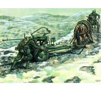 Italeri Horse Drawn Breda 20 Gun/65 Mod.35 w/Soldiers 1/35 (US IMPORT)