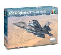 Italeri 1464 F-35A Lightning II CTOL Version(Beast Mode), 1:72 Scale, Model Kit, Plastic Model Kit, Model Making, IT1464