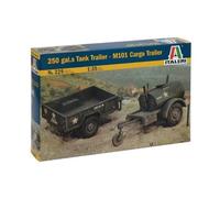 Italeri Plastic Model Kit - 250 GAL Tank Trailer & M101 Cargo Trailer - 1:35 Scale (IT0229)